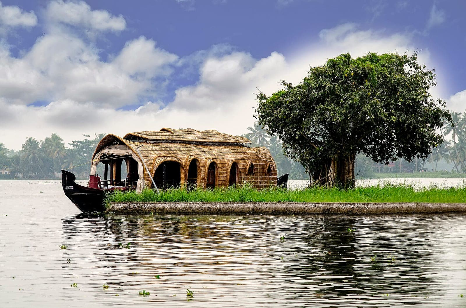A houseboat on the Alleppey backwaters, Kerala